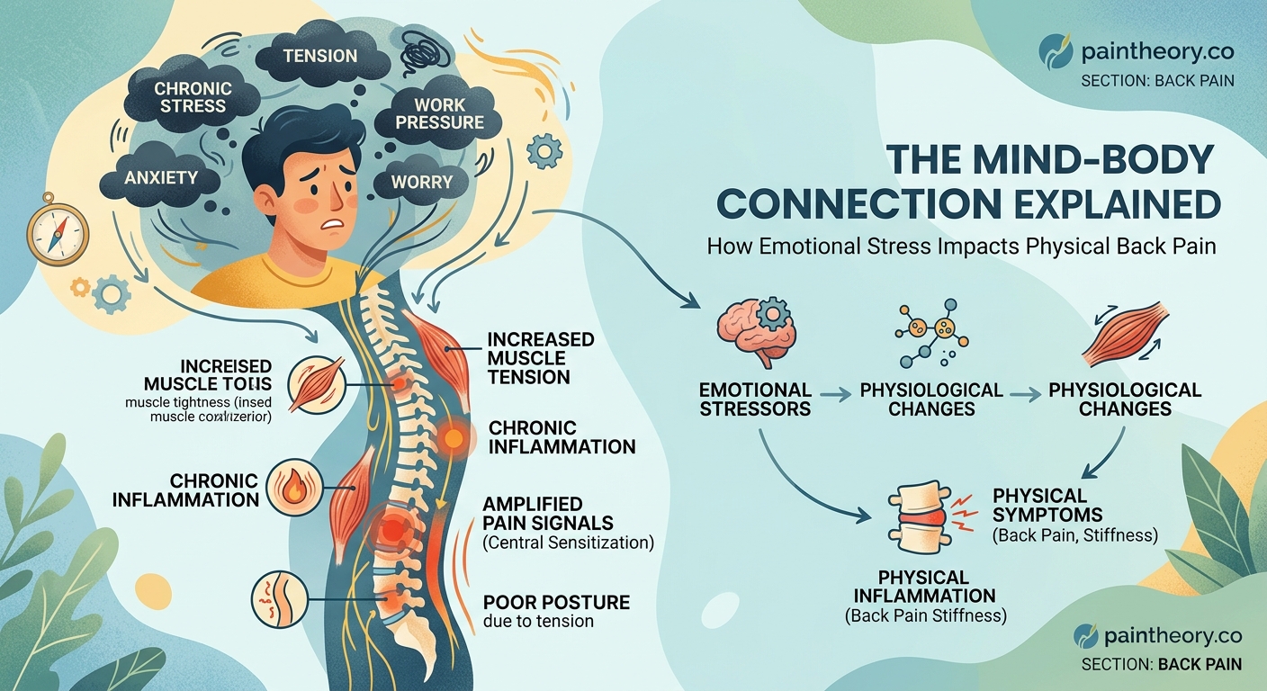 Can Emotional Stress Actually Cause Physical Back Pain? The Mind-Body Connection Explained - Illustration 2